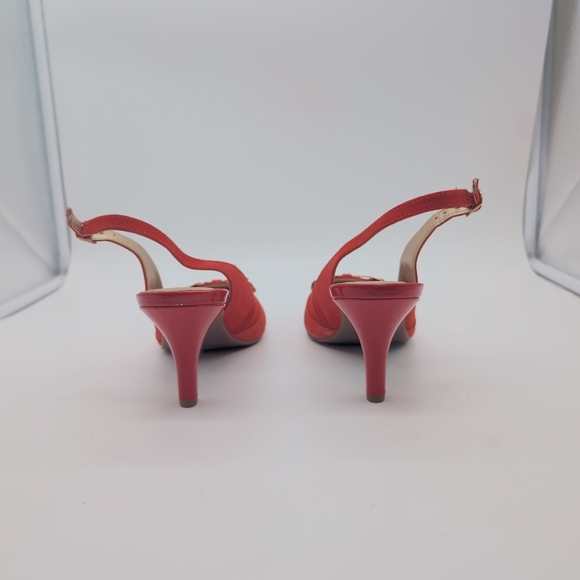 Karen Scott Sz 9.5 Elegant Red Slingback Heels Gladiss - Picture 5 of 9